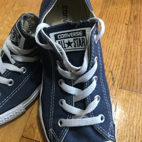 CONVERSE Sneakers- ALL STAR BLUE LOW TOP SNEAKER - UNISEX YOUTH size 3 - Picture 11 of 13